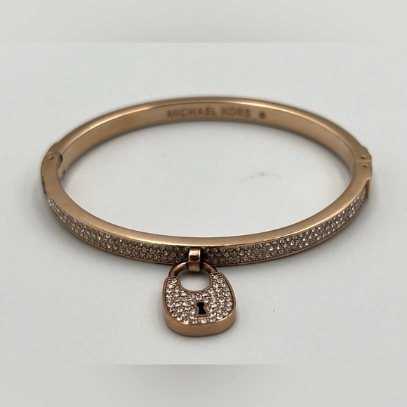 Michael Kors Jewelry - Michael Kors Rose Gold Bracelet with Crystal Charm 2017